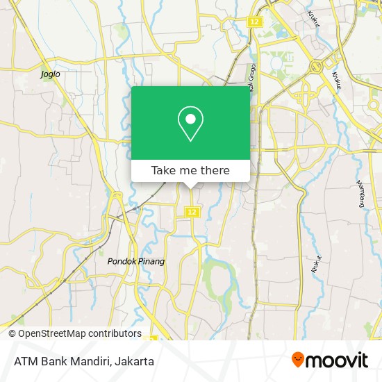 ATM Bank Mandiri map