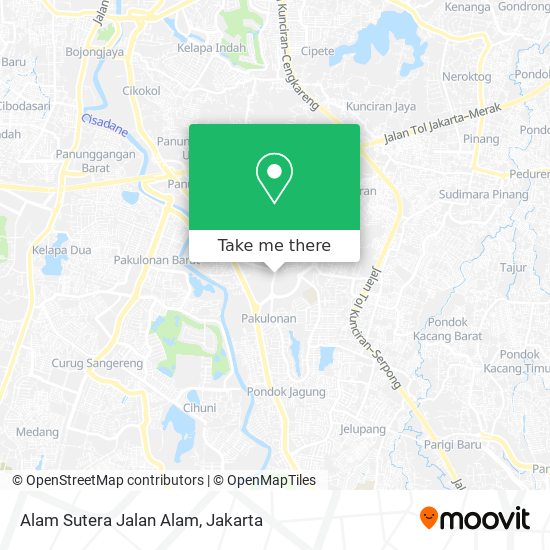 Alam Sutera Jalan Alam map