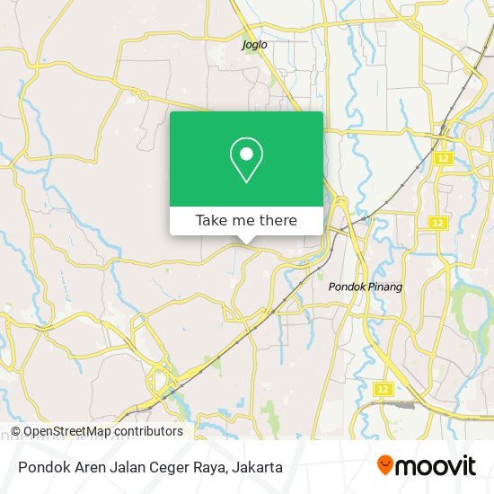 Pondok Aren Jalan Ceger Raya map