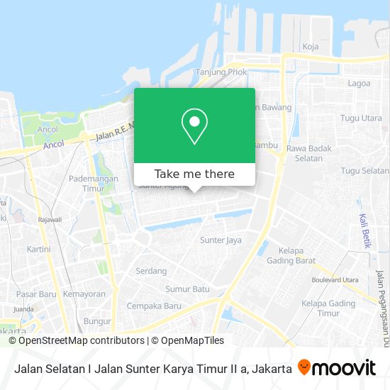 Jalan Selatan I Jalan Sunter Karya Timur II a map