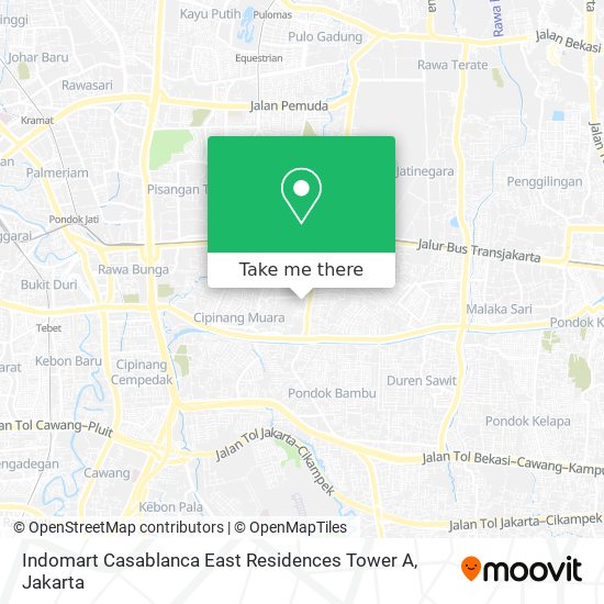 Indomart Casablanca East Residences Tower A map