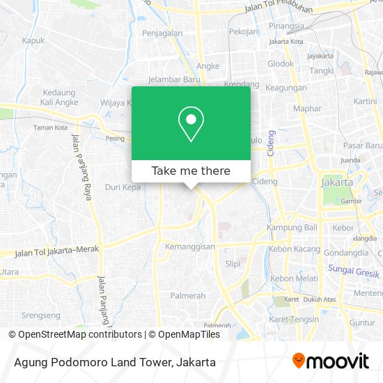 Agung Podomoro Land Tower map