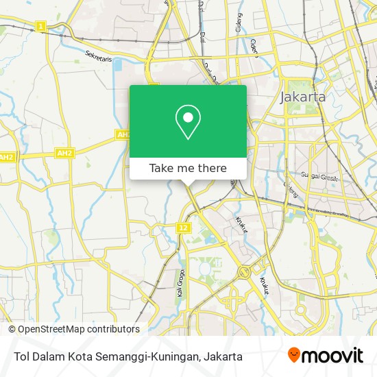 Tol Dalam Kota Semanggi-Kuningan map