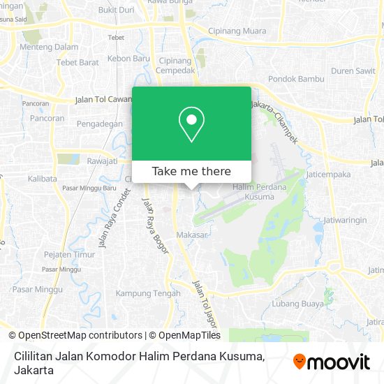 Cililitan Jalan Komodor Halim Perdana Kusuma map