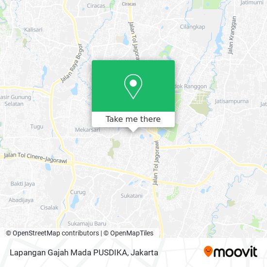 Lapangan Gajah Mada PUSDIKA map