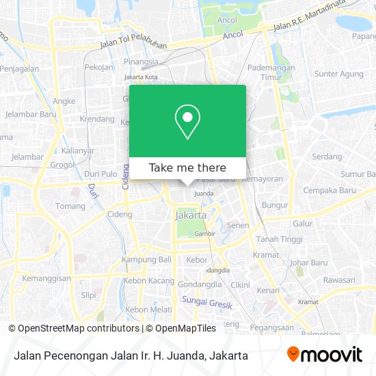 Jalan Pecenongan Jalan Ir. H. Juanda map