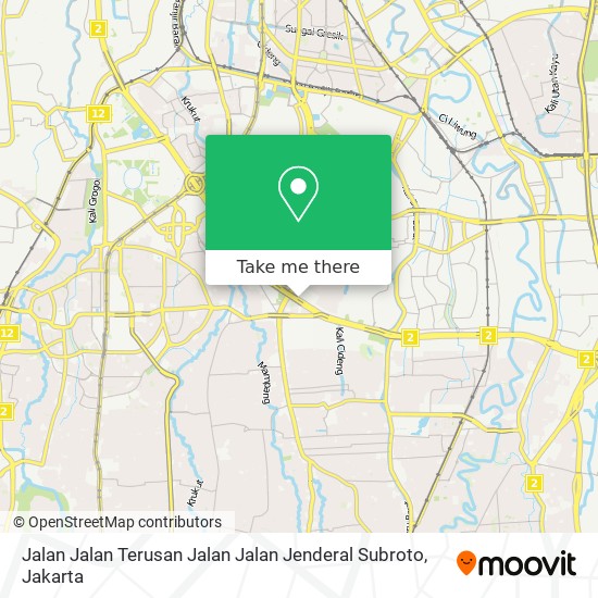 Jalan Jalan Terusan Jalan Jalan Jenderal Subroto map