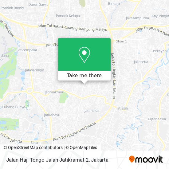 Jalan Haji Tongo Jalan Jatikramat 2 map