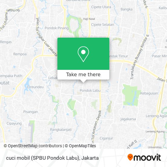 cuci mobil (SPBU Pondok Labu) map