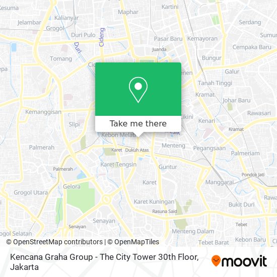 Kencana Graha Group - The City Tower 30th Floor map