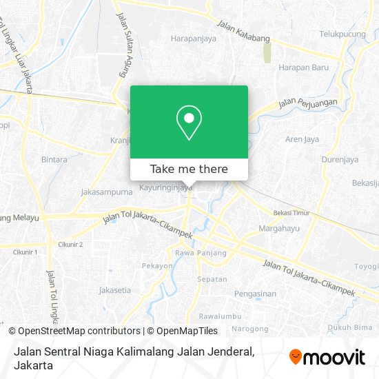 Jalan Sentral Niaga Kalimalang Jalan Jenderal map