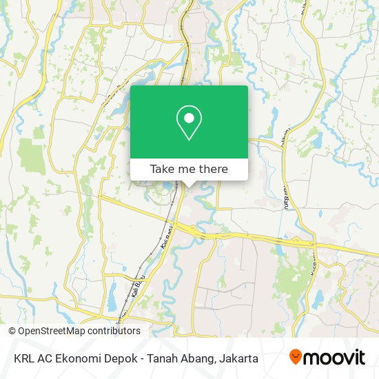 KRL AC Ekonomi Depok - Tanah Abang map