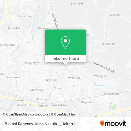 Bekasi Regency Jalan Nakula 1 map