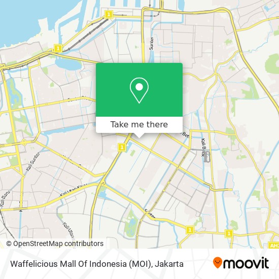 Waffelicious Mall Of Indonesia (MOI) map