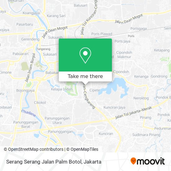 Serang Serang Jalan Palm Botol map
