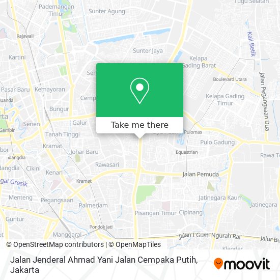 Jalan Jenderal Ahmad Yani Jalan Cempaka Putih map