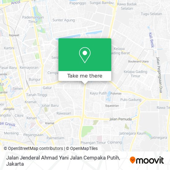 Jalan Jenderal Ahmad Yani Jalan Cempaka Putih map