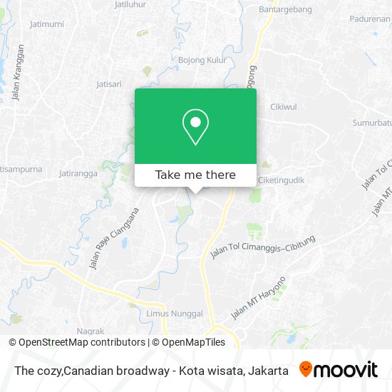 The cozy,Canadian broadway - Kota wisata map