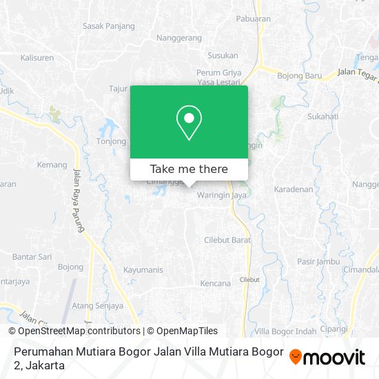 Perumahan Mutiara Bogor Jalan Villa Mutiara Bogor 2 map