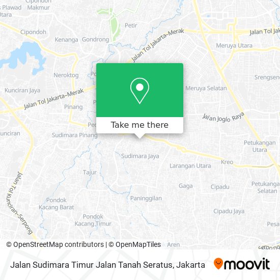 Jalan Sudimara Timur Jalan Tanah Seratus map