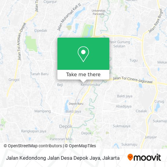 Jalan Kedondong Jalan Desa Depok Jaya map