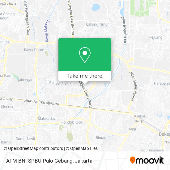 ATM BNI SPBU Pulo Gebang map