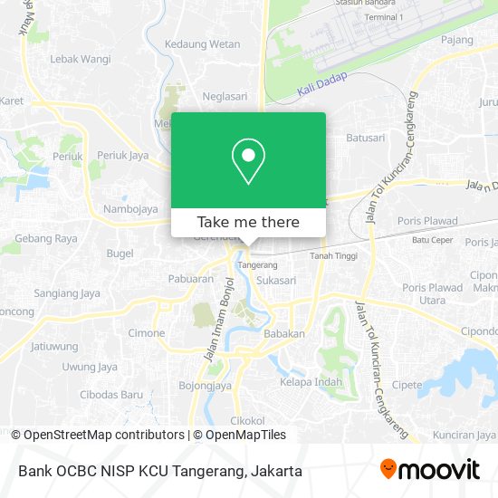 Bank OCBC NISP KCU Tangerang map