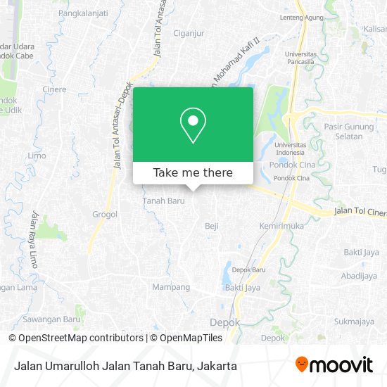 Jalan Umarulloh Jalan Tanah Baru map