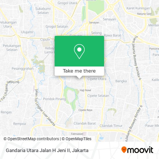 Gandaria Utara Jalan H Jeni II map