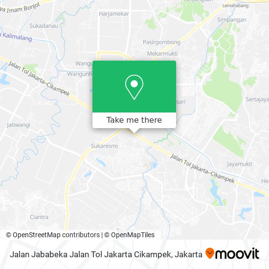 Jalan Jababeka Jalan Tol Jakarta Cikampek map