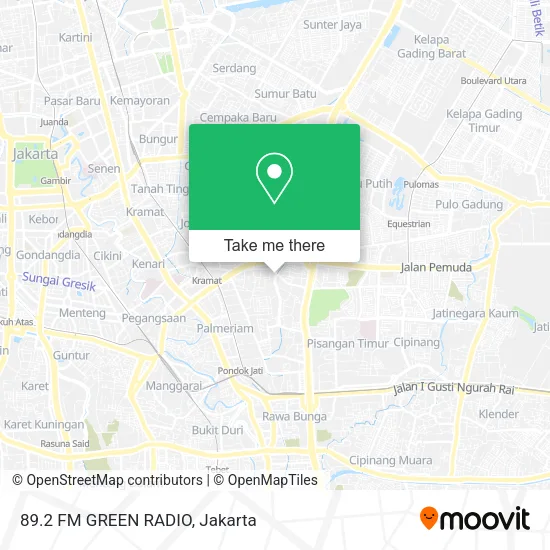 89.2 FM GREEN RADIO map