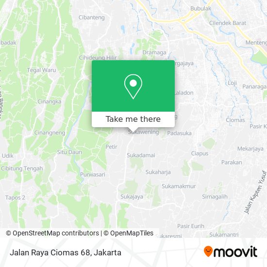 Jalan Raya Ciomas 68 map