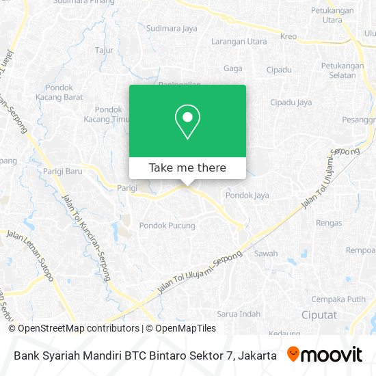 Bank Syariah Mandiri BTC Bintaro Sektor 7 map