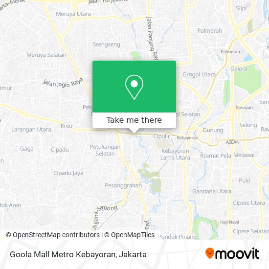 Goola Mall Metro Kebayoran map
