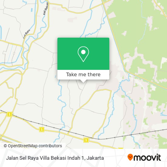 Jalan Sel Raya Villa Bekasi Indah 1 map