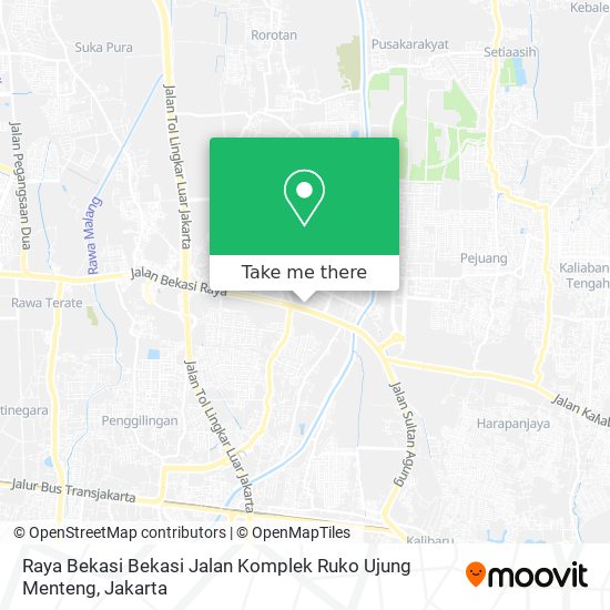 Raya Bekasi Bekasi Jalan Komplek Ruko Ujung Menteng map
