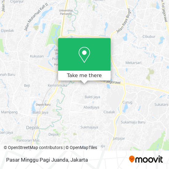 Pasar Minggu Pagi Juanda map