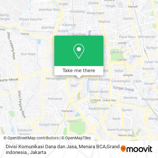 Divisi Komunikasi Dana dan Jasa, Menara BCA,Grand indonesia. map