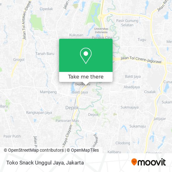 Toko Snack Unggul Jaya map