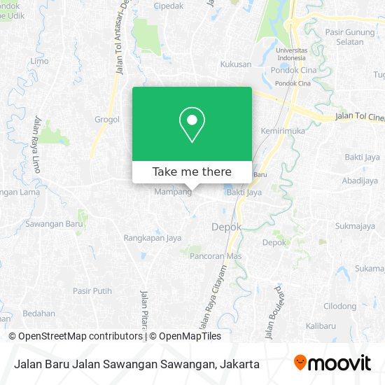Jalan Baru Jalan Sawangan Sawangan map