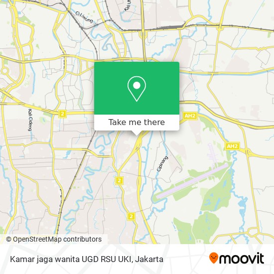 Kamar jaga wanita UGD RSU UKI map