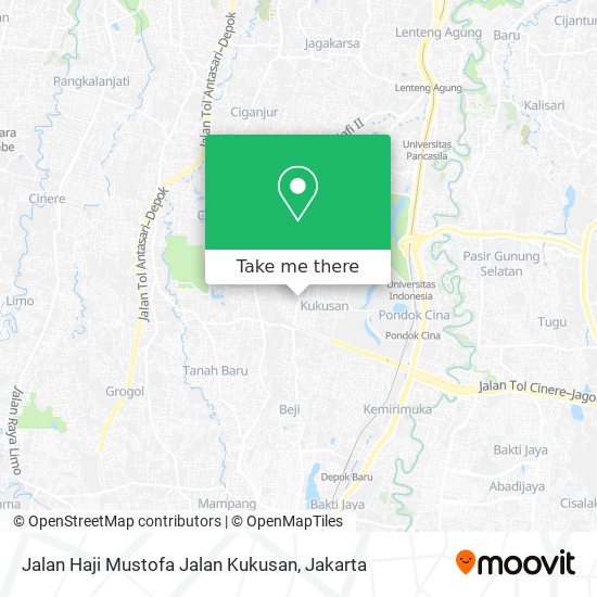 Jalan Haji Mustofa Jalan Kukusan map