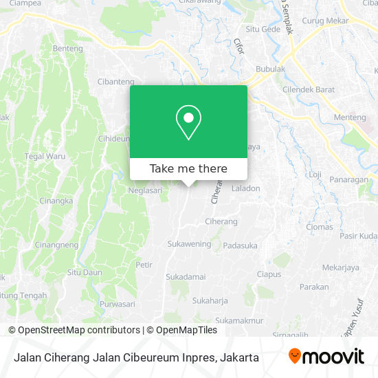 Jalan Ciherang Jalan Cibeureum Inpres map