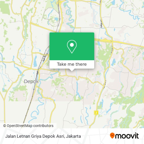 Jalan Letnan Griya Depok Asri map