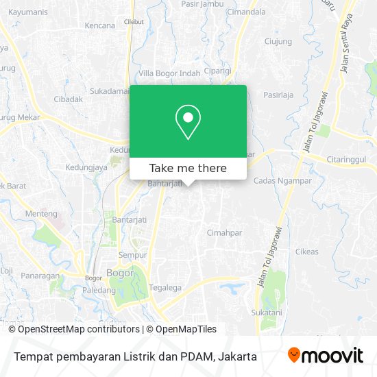 Tempat pembayaran Listrik dan PDAM map