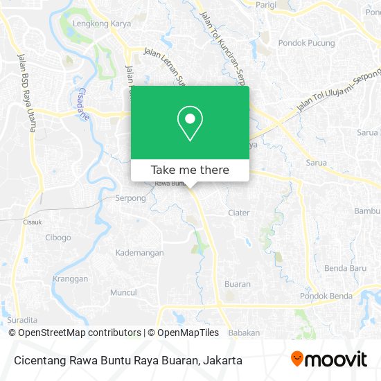 Cicentang Rawa Buntu Raya Buaran map