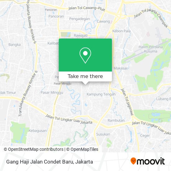 Gang Haji Jalan Condet Baru map
