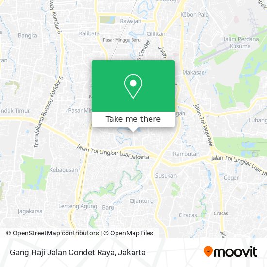 Gang Haji Jalan Condet Raya map