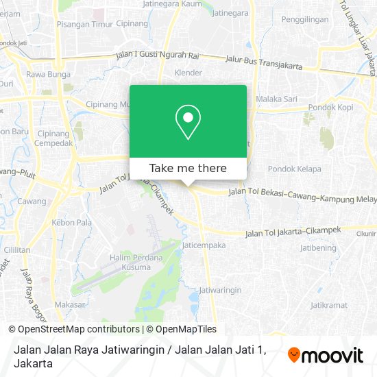 Jalan Jalan Raya Jatiwaringin / Jalan Jalan Jati 1 map