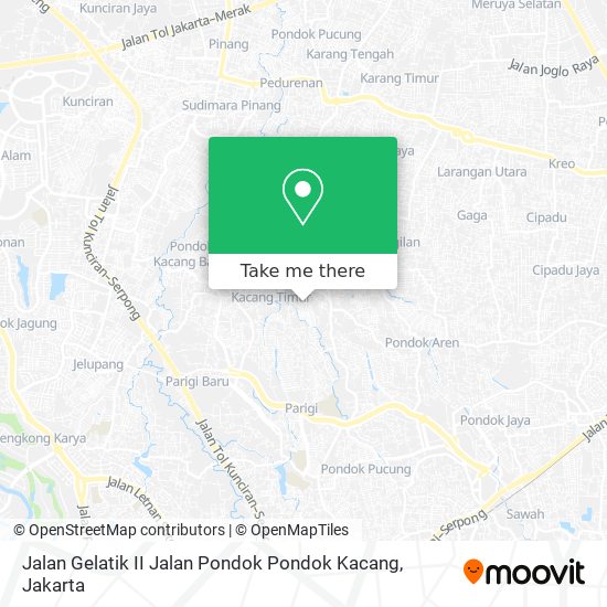Jalan Gelatik II Jalan Pondok Pondok Kacang map